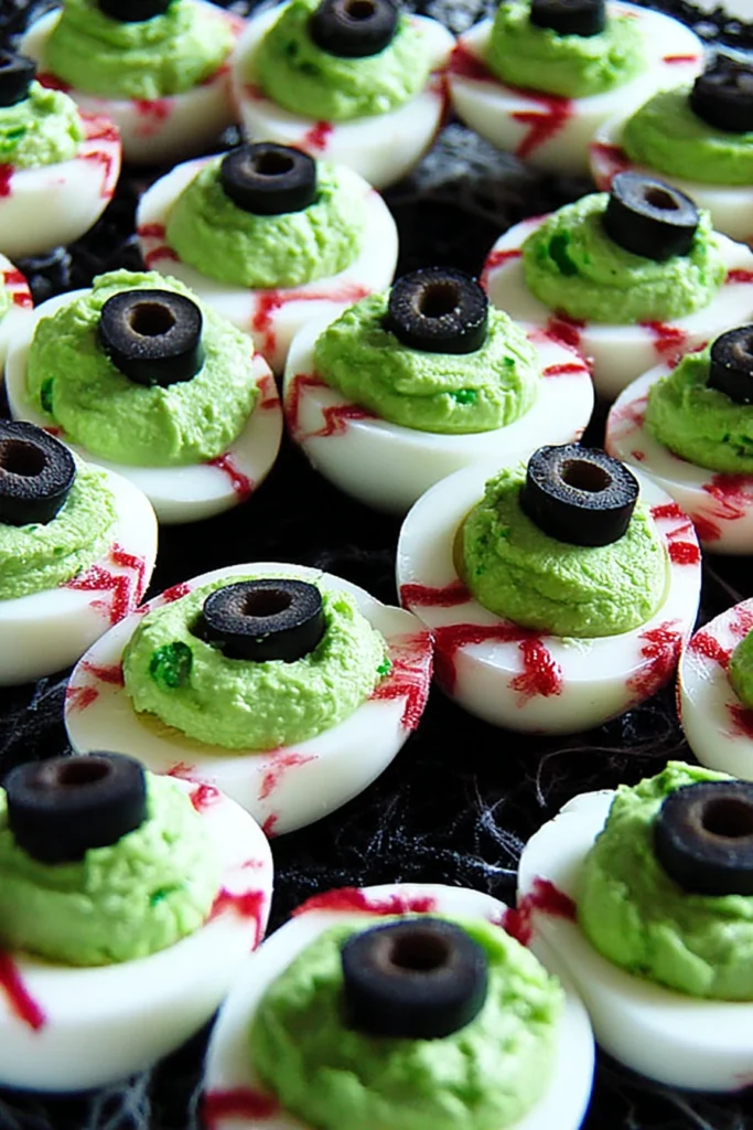Eyeball deviled eggs